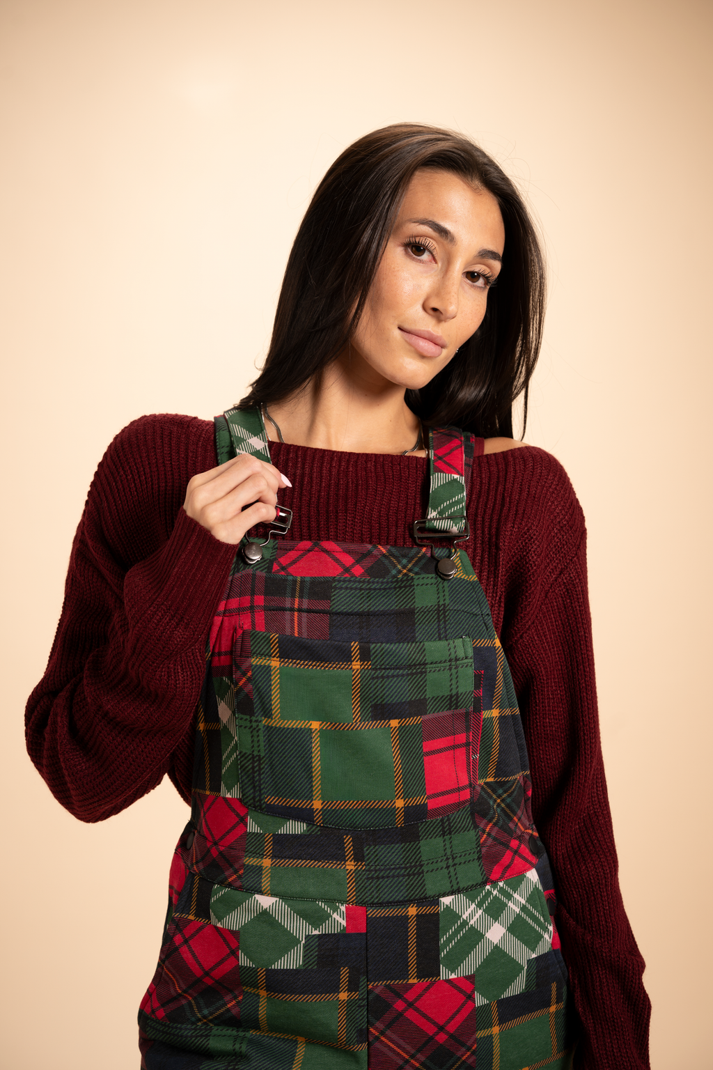 The Clash Of The Tartans | Tartan Patchwork Plaid Women's Wide Leg Pajamarall - Shinesty
