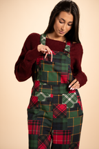The Clash Of The Tartans | Tartan Patchwork Plaid Women's Wide Leg Pajamarall - Shinesty