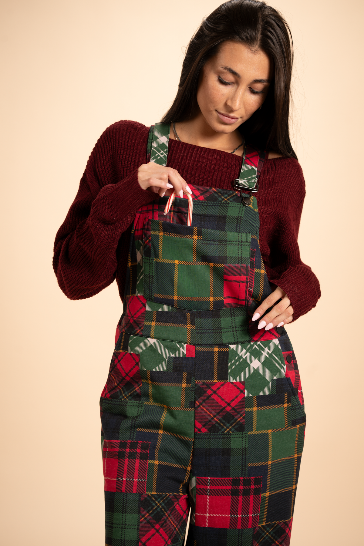 The Clash Of The Tartans | Tartan Patchwork Plaid Women's Wide Leg Pajamarall - Shinesty