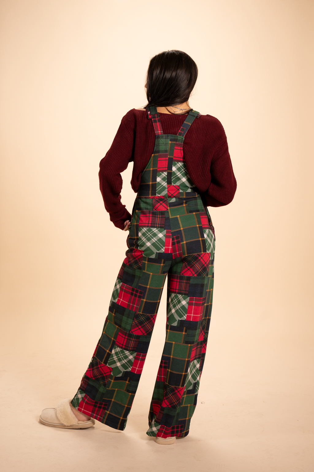 The Clash Of The Tartans | Tartan Patchwork Plaid Women's Wide Leg Pajamarall - Shinesty