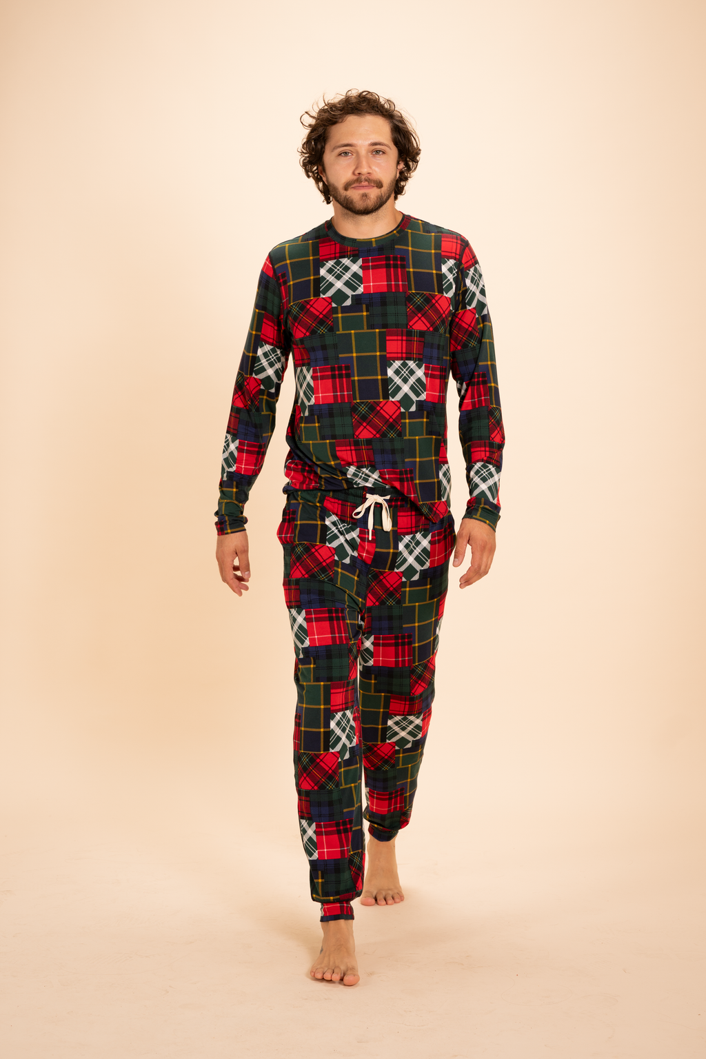 The Clash Of The Tartans | Tartan Patchwork SleepDeep™ Men's Pajama Joggers - Shinesty