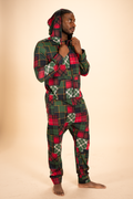 The Clash Of The Tartans | Tartan Patchwork Sexy Terry™ Men's Lounge Onesie - Shinesty