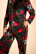 The Clash Of The Tartans | Tartan Patchwork SleepDeep™ Women's Long Sleeve Pajama Set - Shinesty