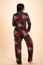 The Clash Of The Tartans | Tartan Patchwork SleepDeep™ Women's Long Sleeve Pajama Set - Shinesty