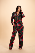 The Clash Of The Tartans | Tartan Patchwork SleepDeep™ Women's Long Sleeve Pajama Set - Shinesty