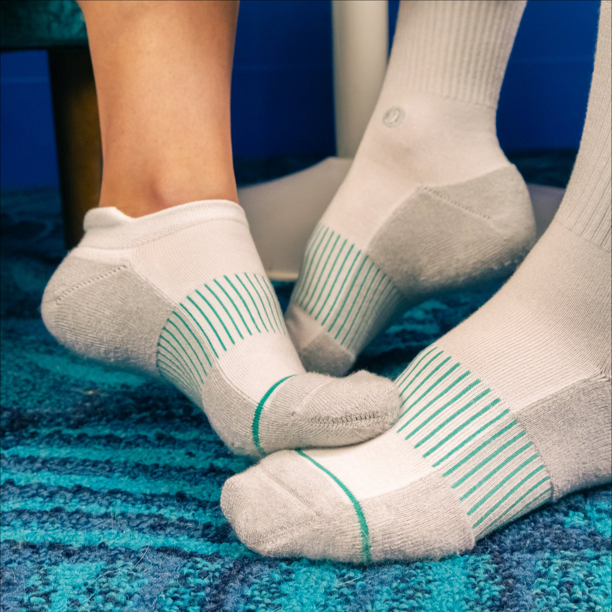White Stay Weird Heel Hammock™ Ankle Socks 12 Pack | The Cloud 9 White Stay Weird Heel Hammock™ Ankle Socks 12 Pack | The Cloud 9