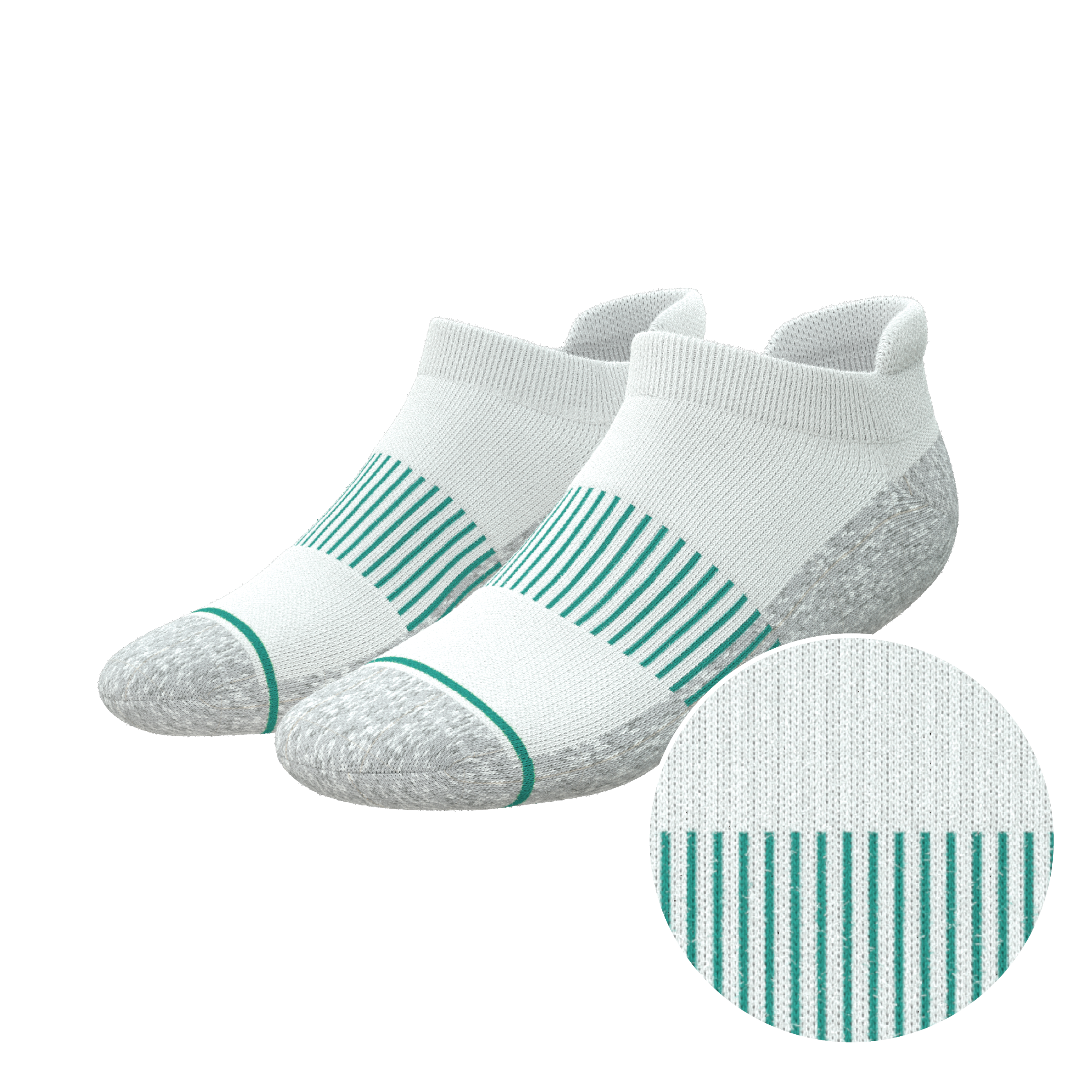 The Cloud 9 | White Stay Weird Heel Hammock™ Ankle Socks - Shinesty