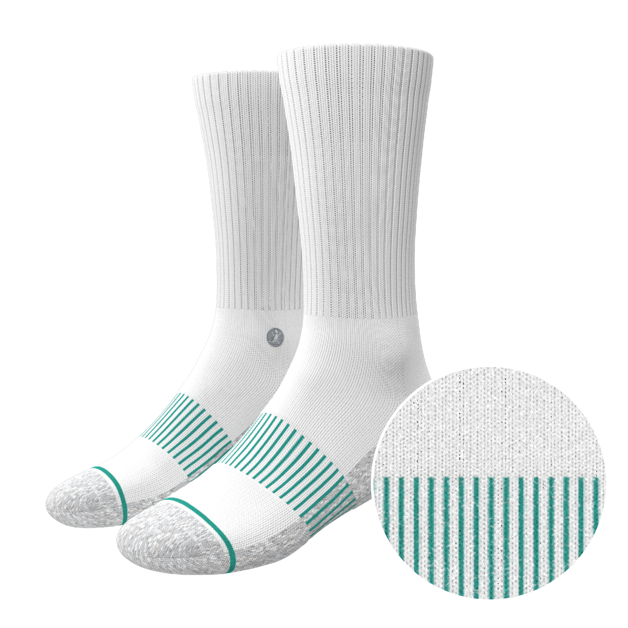 The Cloud 9 | White Stay Weird Heel Hammock™ Crew Socks - Shinesty