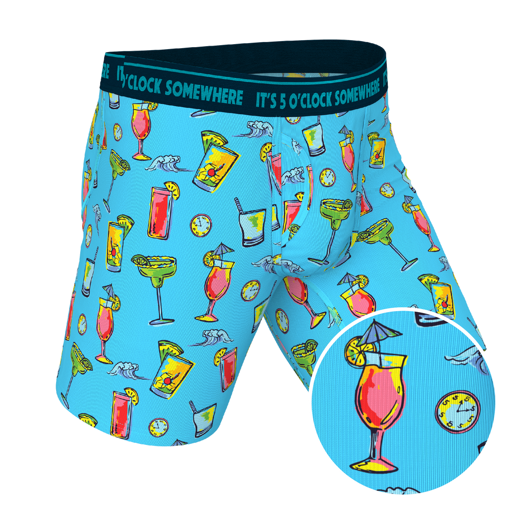 The Cocktail Hour | Shinesty x Margaritaville® Ball Hammock® Boxer - Long Leg - Shinesty