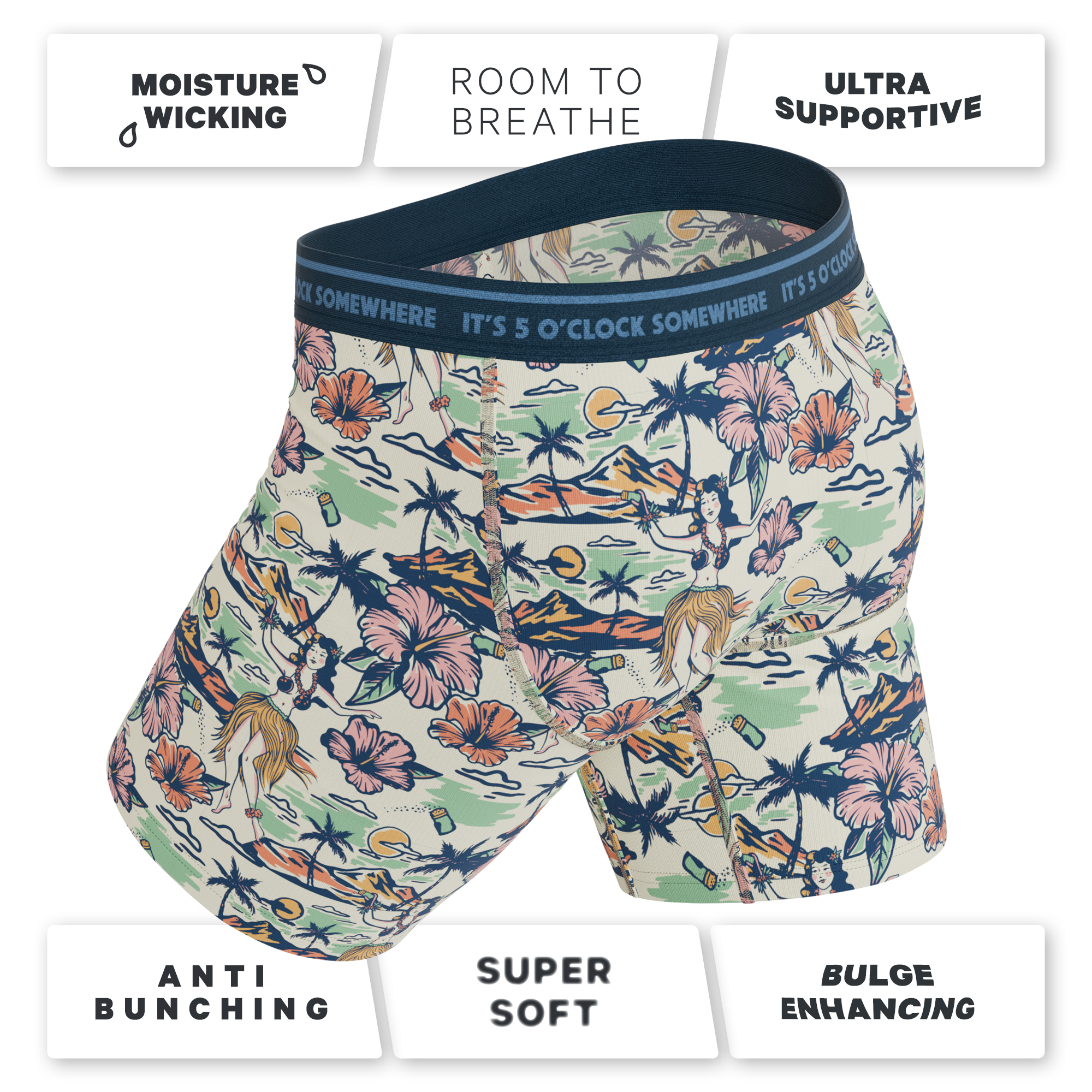 The Come Monday | Shinesty x Margaritaville® Ball Hammock® Boxer - Long Leg - Shinesty
