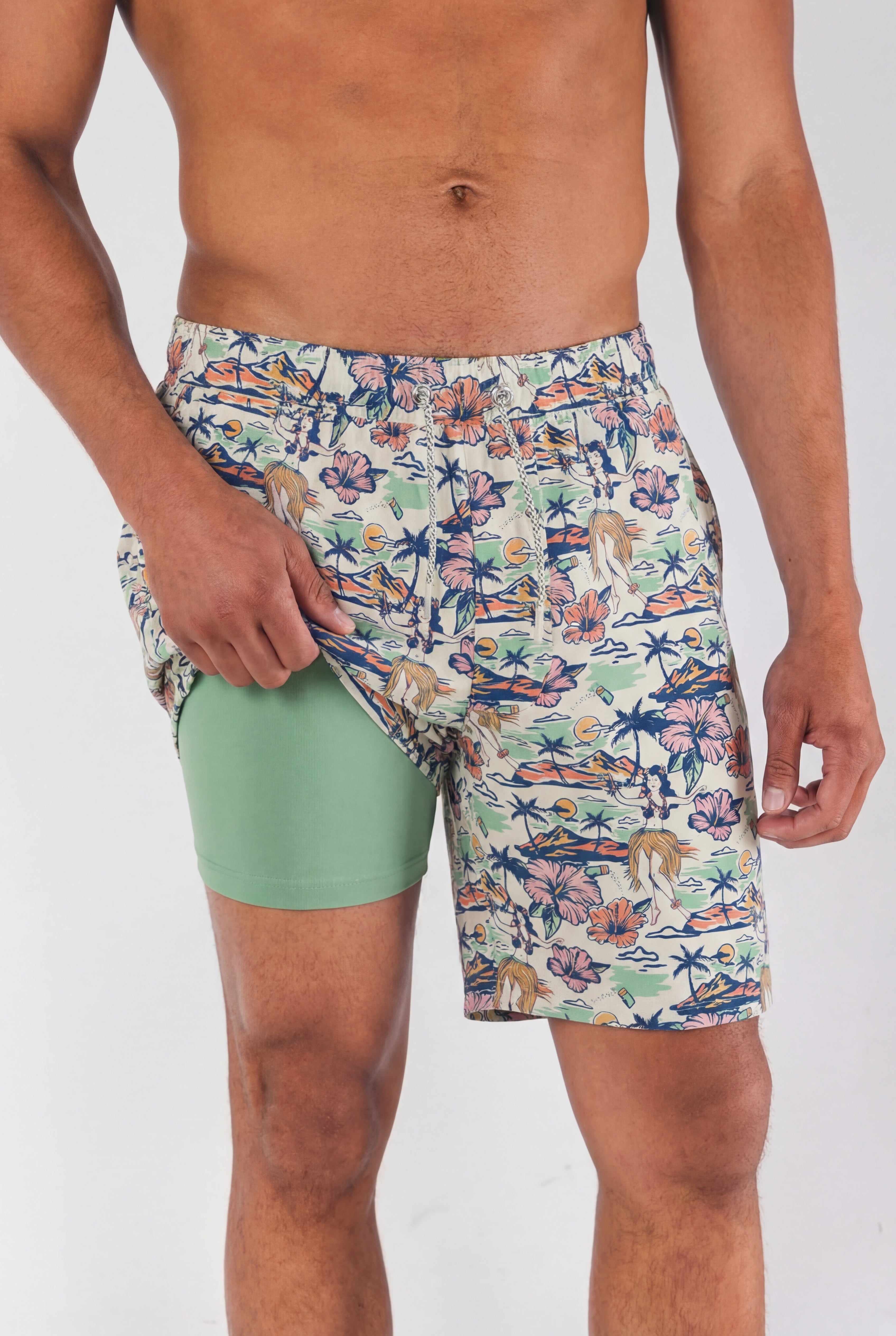 The Come Monday | Shinesty x Margaritaville® Ball Hammock® Pouch 8" Swim Trunks - Shinesty