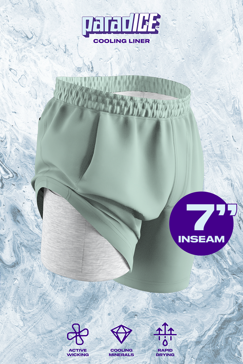 The Concrete Jungle | Sage Ball Hammock® 7 Inch Athletic Shorts - Shinesty