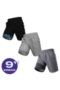The Cooldown | Ball Hammock® 9 Inch Athletic Shorts 3 Pack - Shinesty