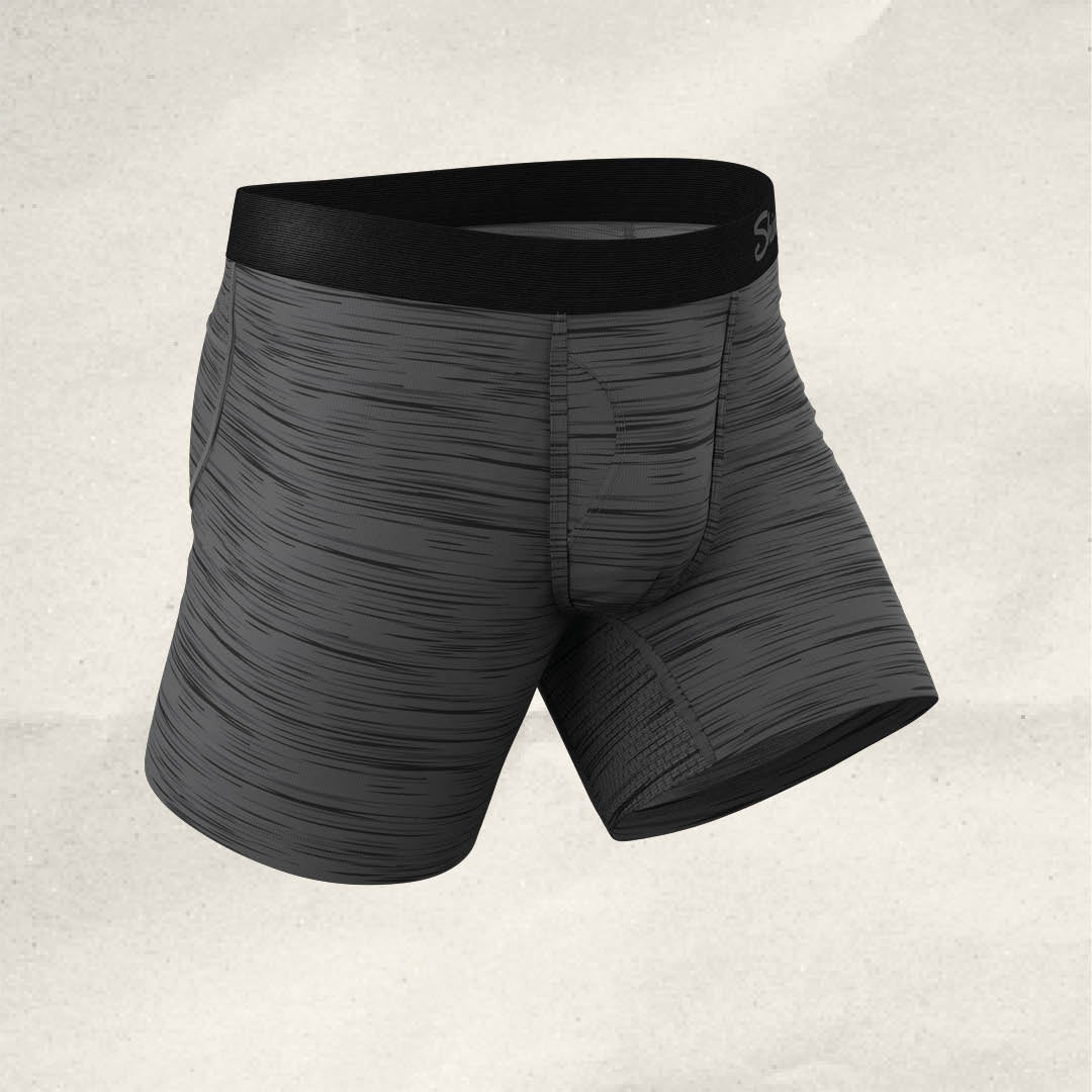 The Slate Charny | Graphite Textured paradICE™ Cooling Ball Hammock® Underwear - Shinesty