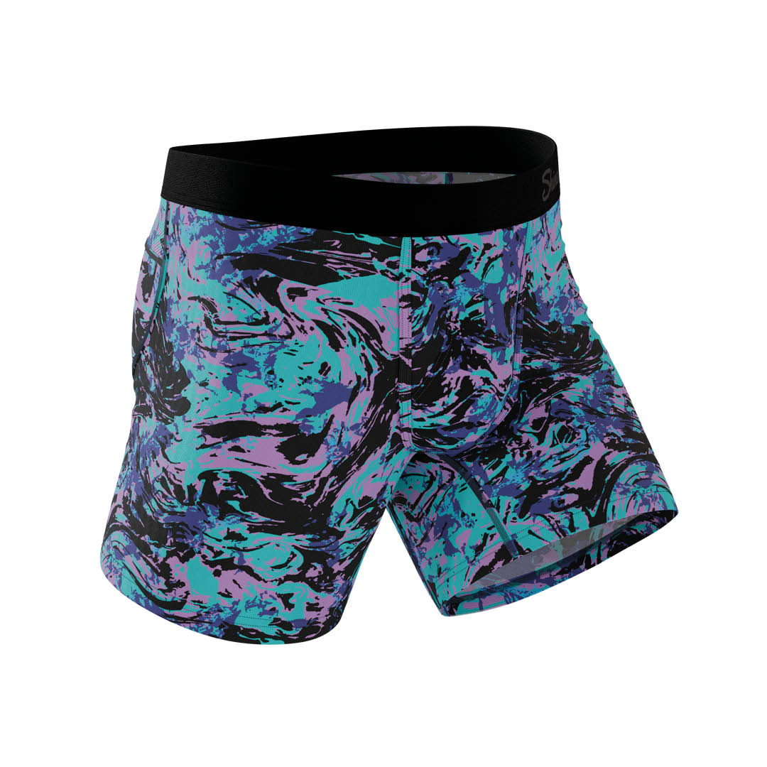 The Limestone | Retro Marbled paradICE™ Cooling Ball Hammock® Underwear - Shinesty