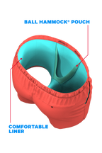 The Coral Reef | Coral And Aqua Ball Hammock® Pouch 8" Swim Trunks - Shinesty