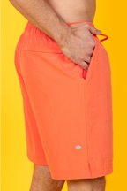 The Coral Reef | Coral And Aqua Ball Hammock® Pouch 8" Swim Trunks - Shinesty