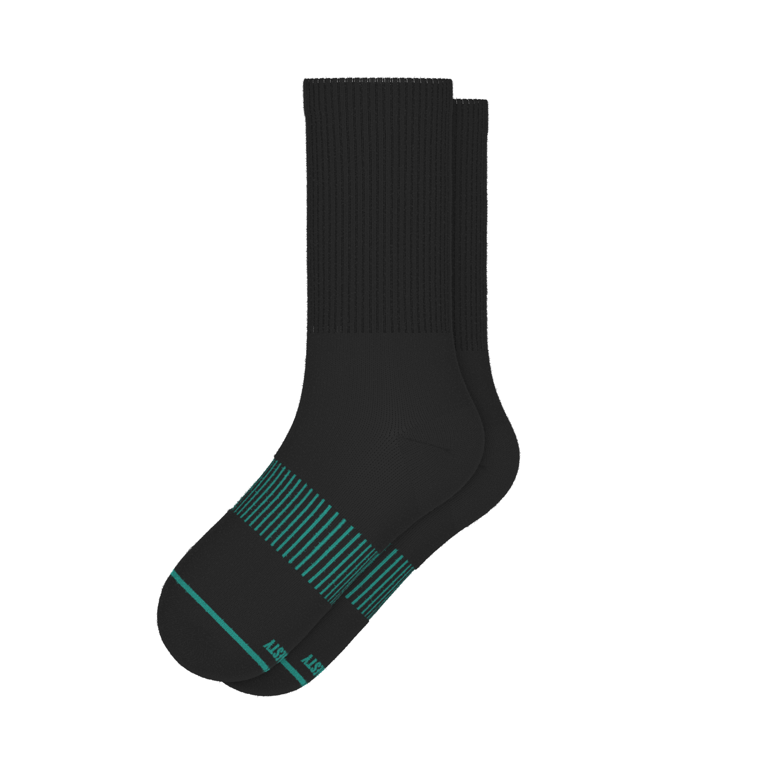 The Threat Level Midnight | Black Stay Weird Heel Hammock™ Crew Socks - Shinesty