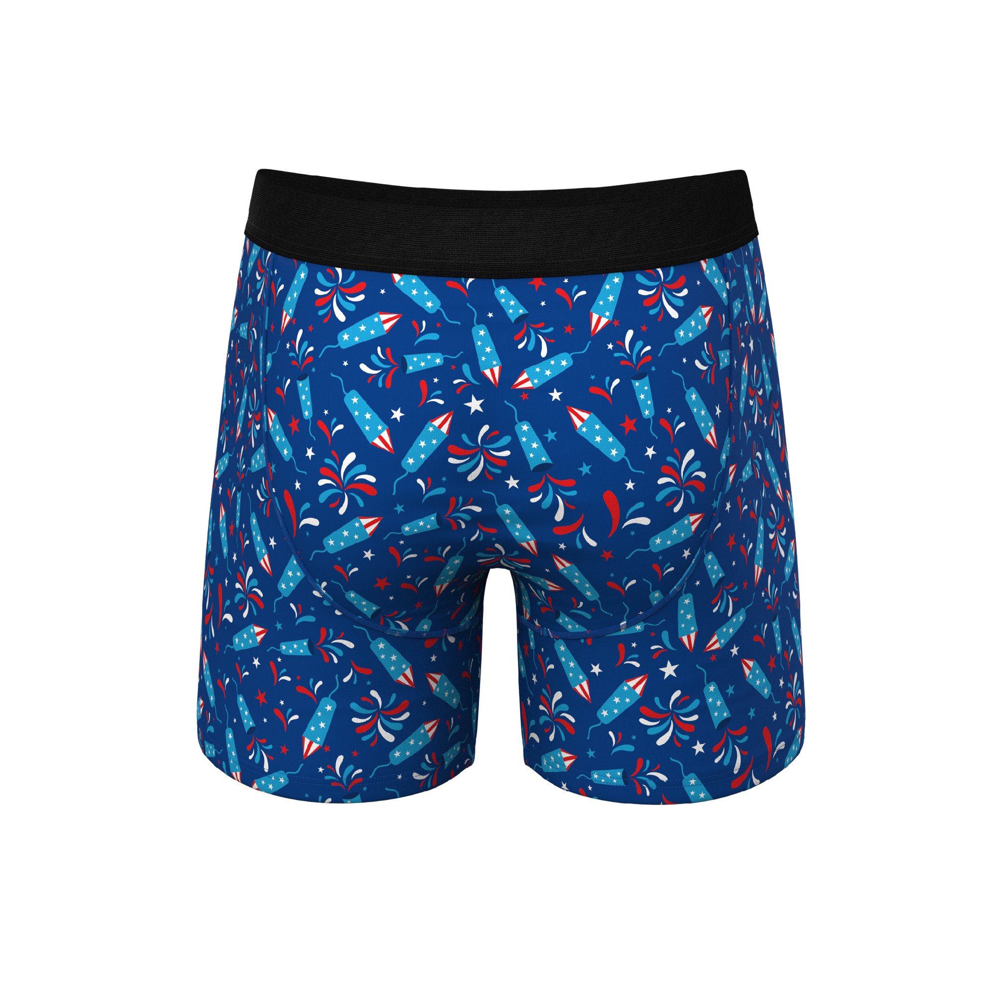 The Crotch Rocket | USA Firecracker Ball Hammock® Pouch Underwear With Fly - Shinesty