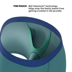 The Curacao | Teal Ball Hammock® Pouch Underwear With Fly - Shinesty