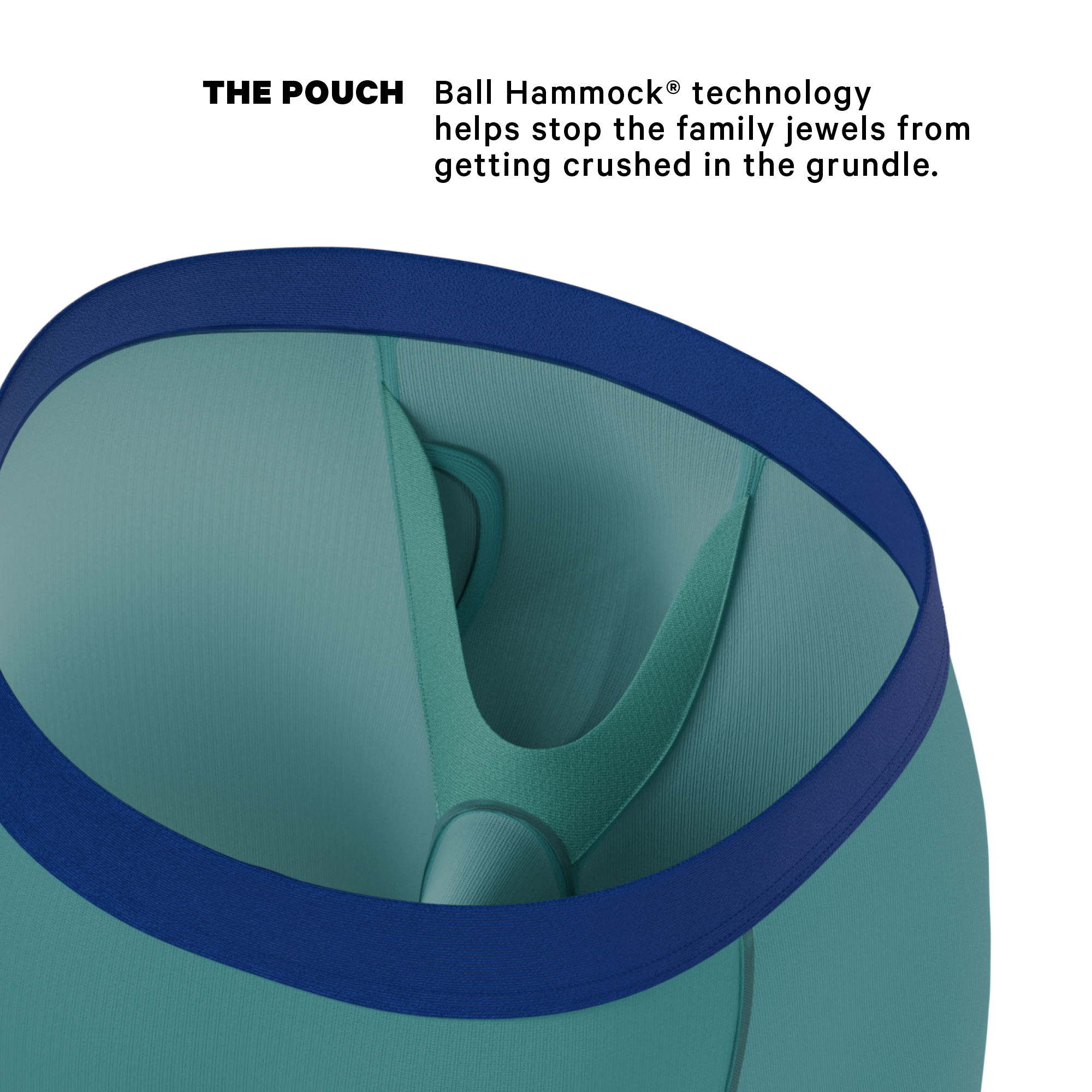 The Curacao | Teal Ball Hammock® Boxer - Long Leg - Shinesty