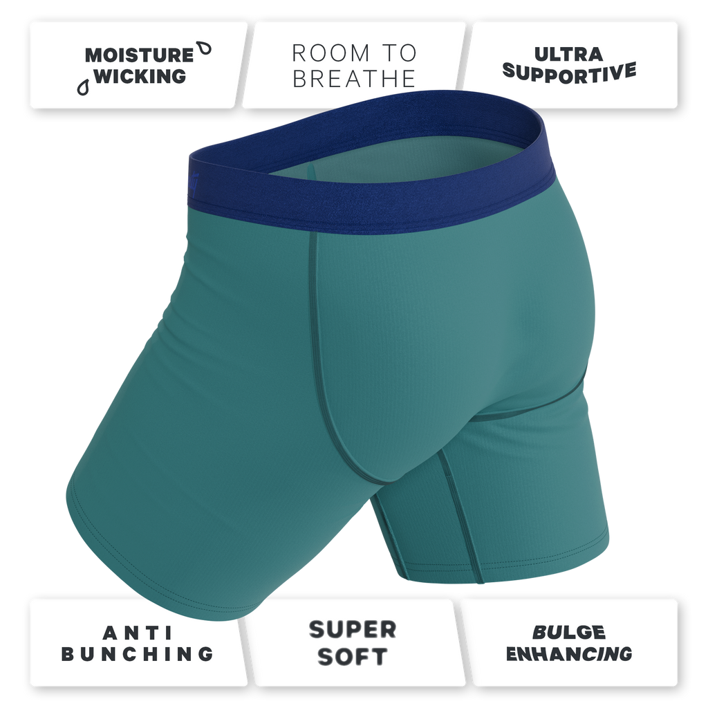 The Curacao | Teal Ball Hammock® Boxer - Long Leg - Shinesty