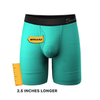 The Cyantific Theory | Turquoise Ball Hammock® Boxer - Long Leg - Shinesty