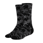 The Darkside | Black Camouflage Heel Hammock™ Crew Socks - Shinesty