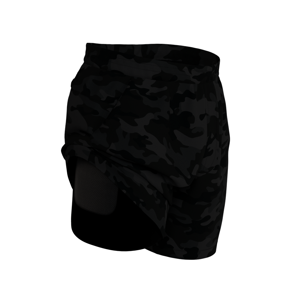 The Blackout | Black Camouflage Ball Hammock® 5 Inch Athletic Shorts