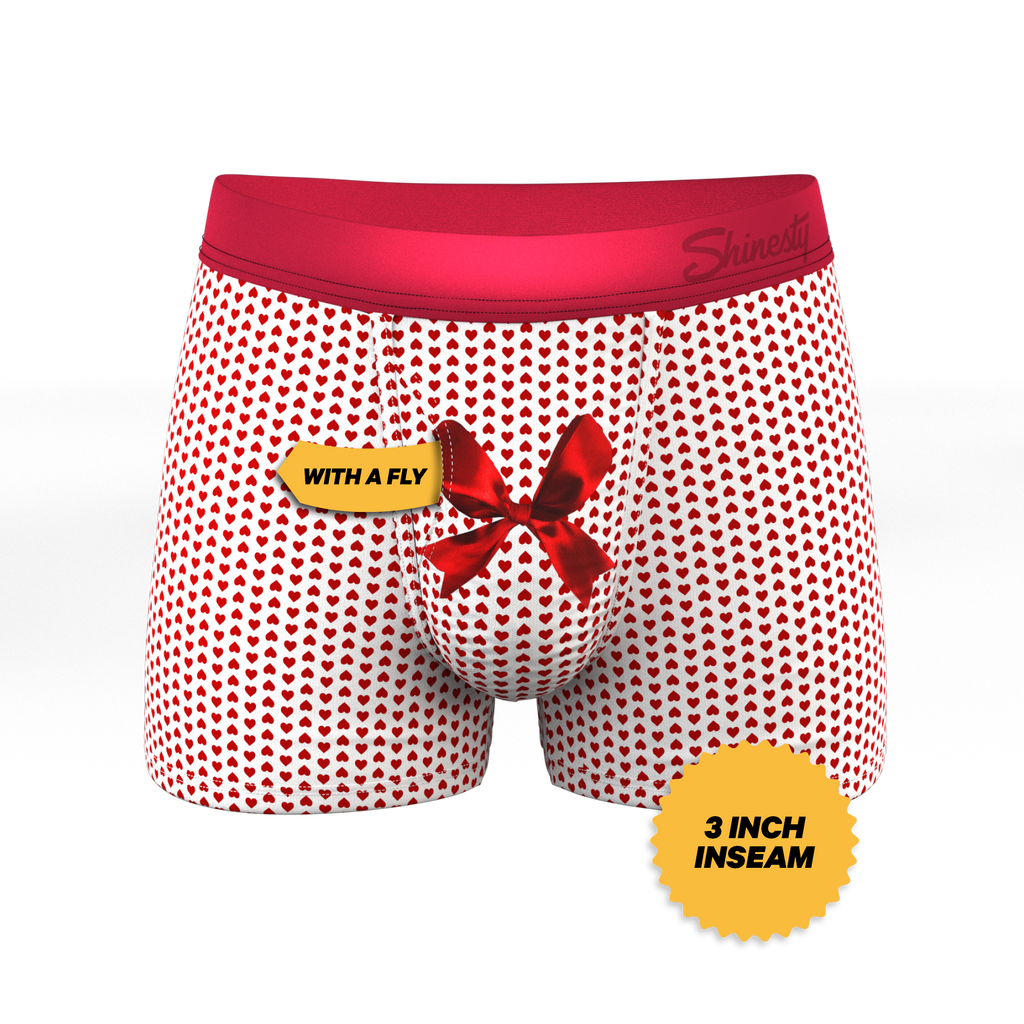 The Date Night | Valentine's Day Bow Ball Hammock® Pouch Trunks Underwear - Shinesty