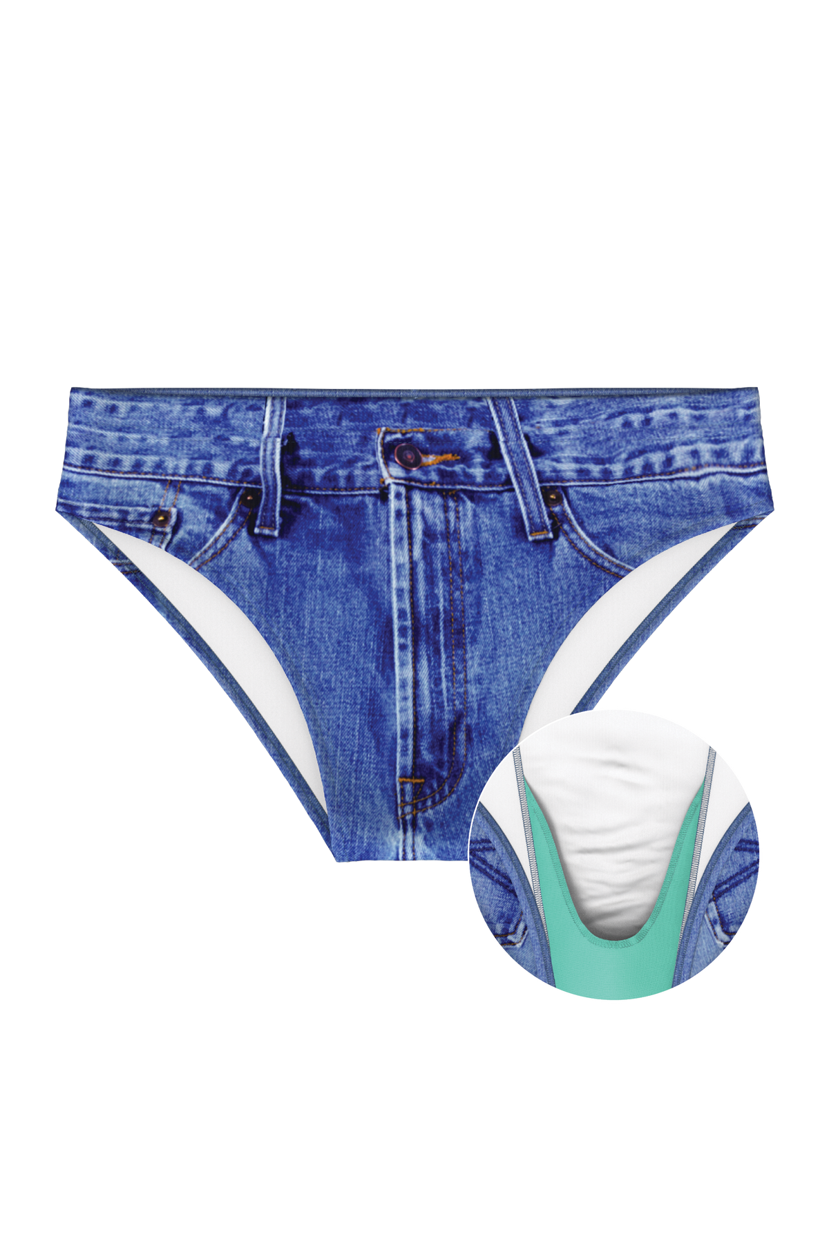 The Chattahoochee Daddy | USA Denim Print Swim Brief - Shinesty