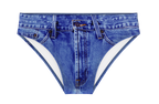 The Daytona Dong Sarong | Denim Print Swim Brief - Shinesty