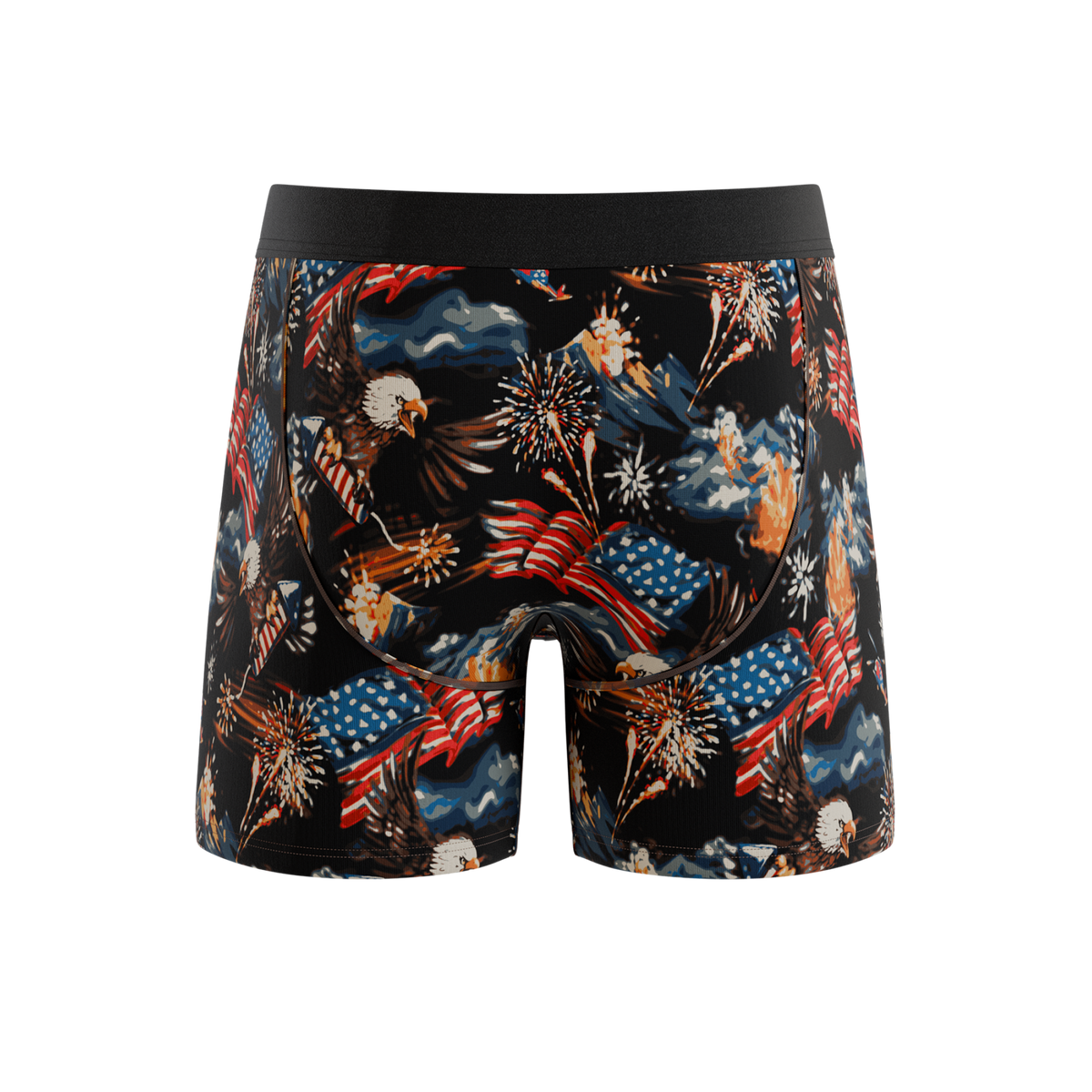 The Declaration | Americana Eagles Ball Hammock® Pouch Underwear With Fly - Shinesty