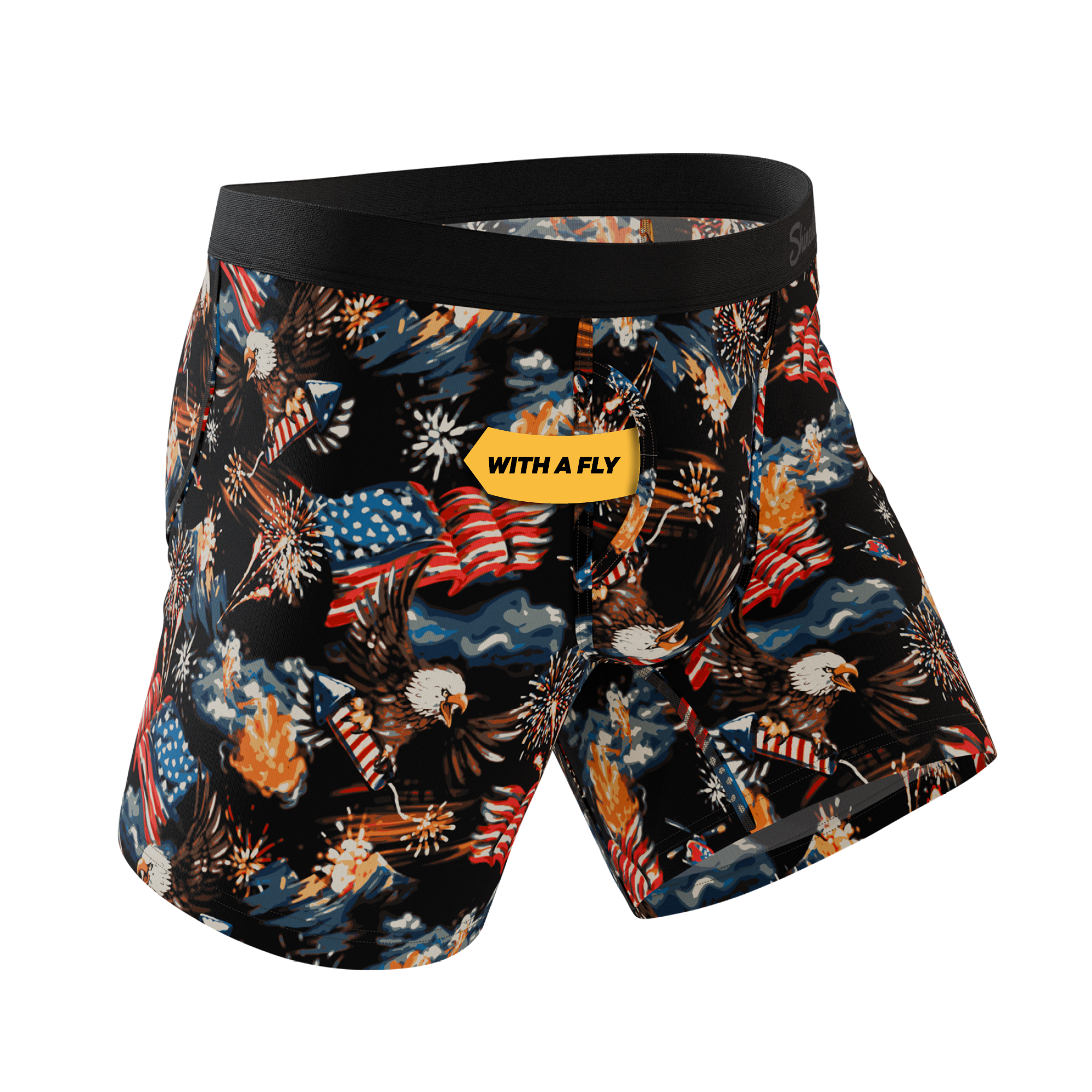 The Declaration | Americana Eagles Ball Hammock® Pouch Underwear With Fly - Shinesty