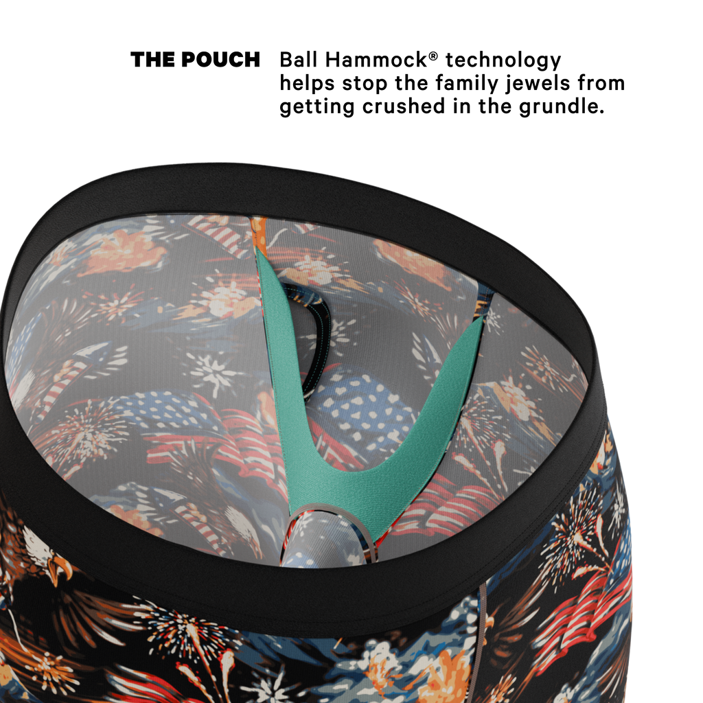 The Declaration | Americana Eagles Ball Hammock® Boxer - Long Leg - Shinesty