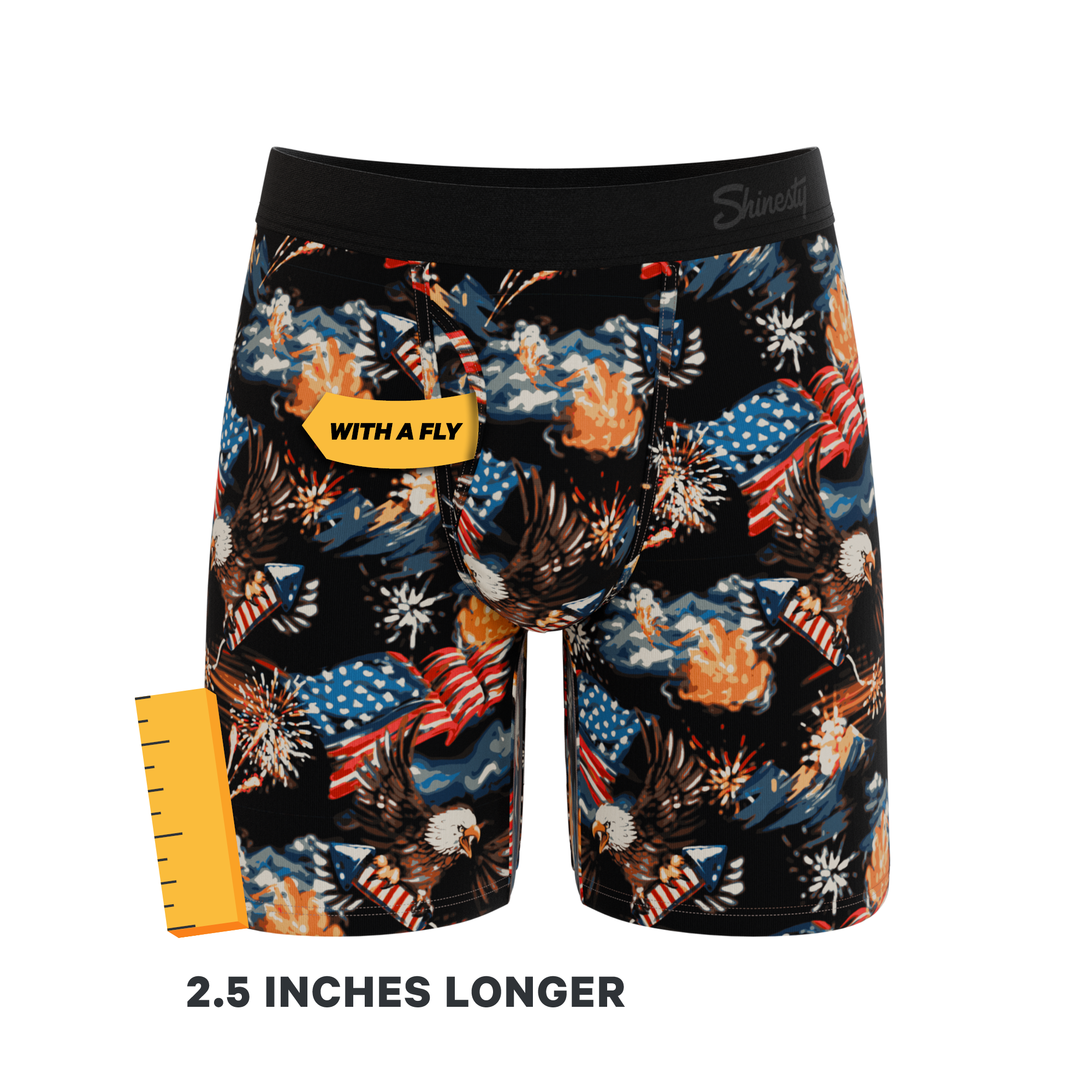 The Declaration | Americana Eagles Ball Hammock® Boxer - Long Leg - Shinesty
