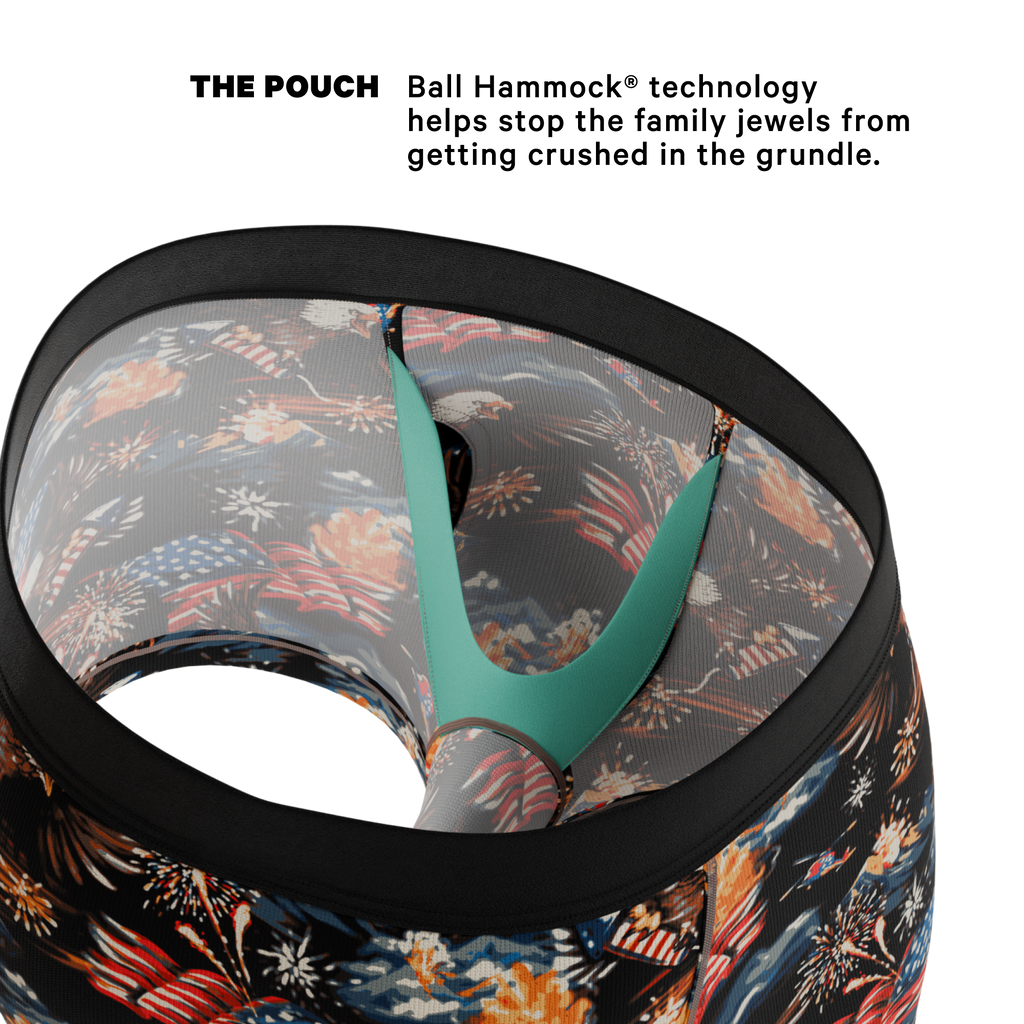 The Declaration | Americana Eagles Ball Hammock® Pouch Trunks Underwear - Shinesty