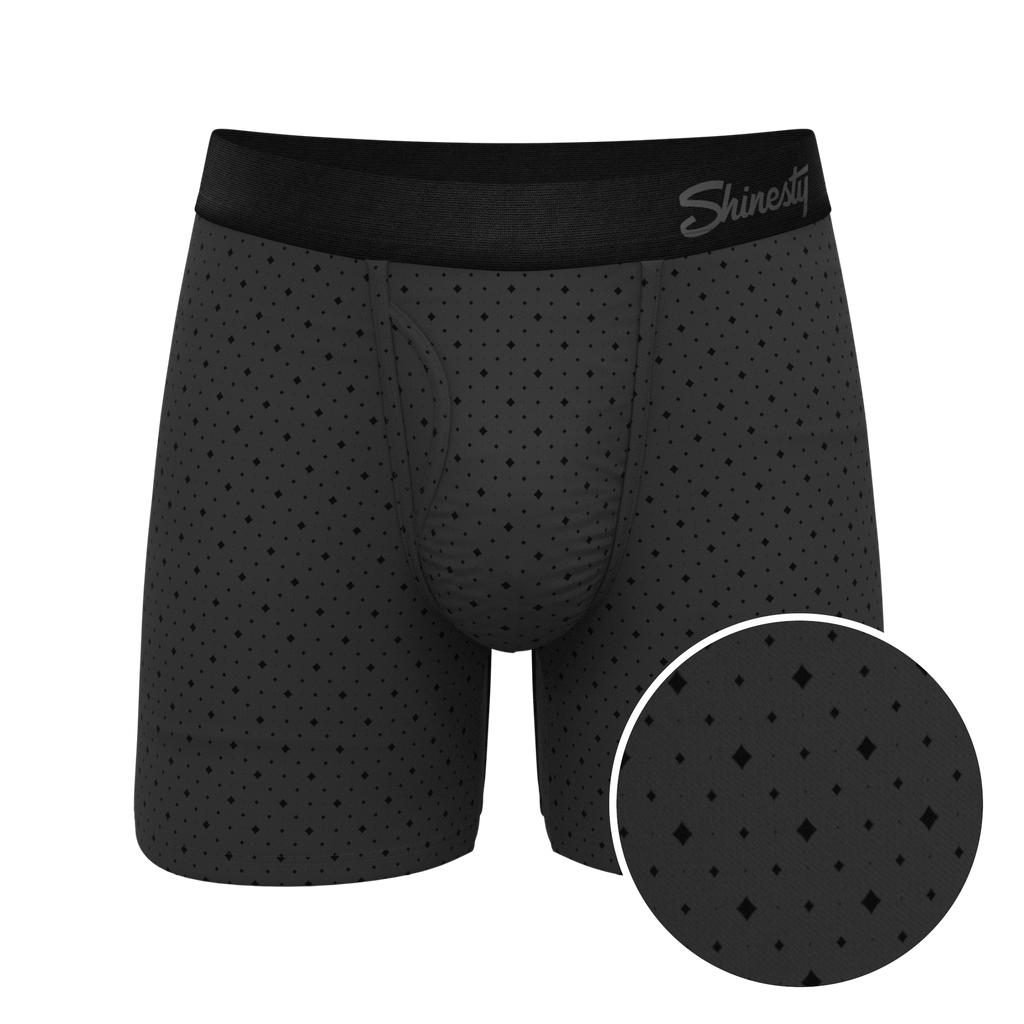 The Diamond Dog | Micro Diamonds Ball Hammock® Pouch Underwear With Fly - Shinesty