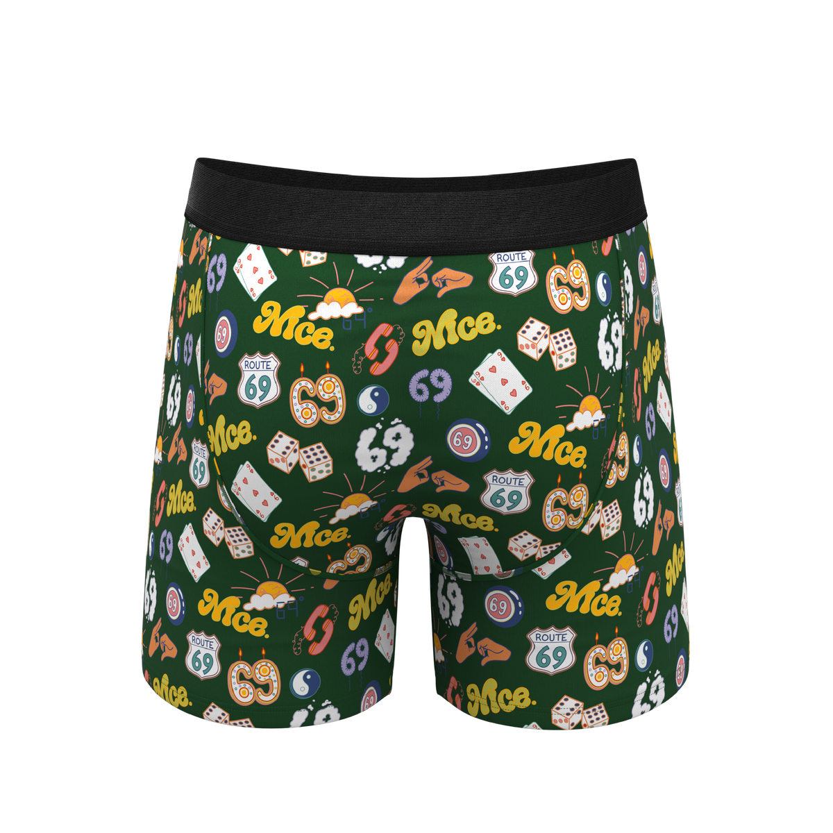The Wine Dine & 69 | Route 69 Ball Hammock® Pouch Underwear With Fly - Shinesty