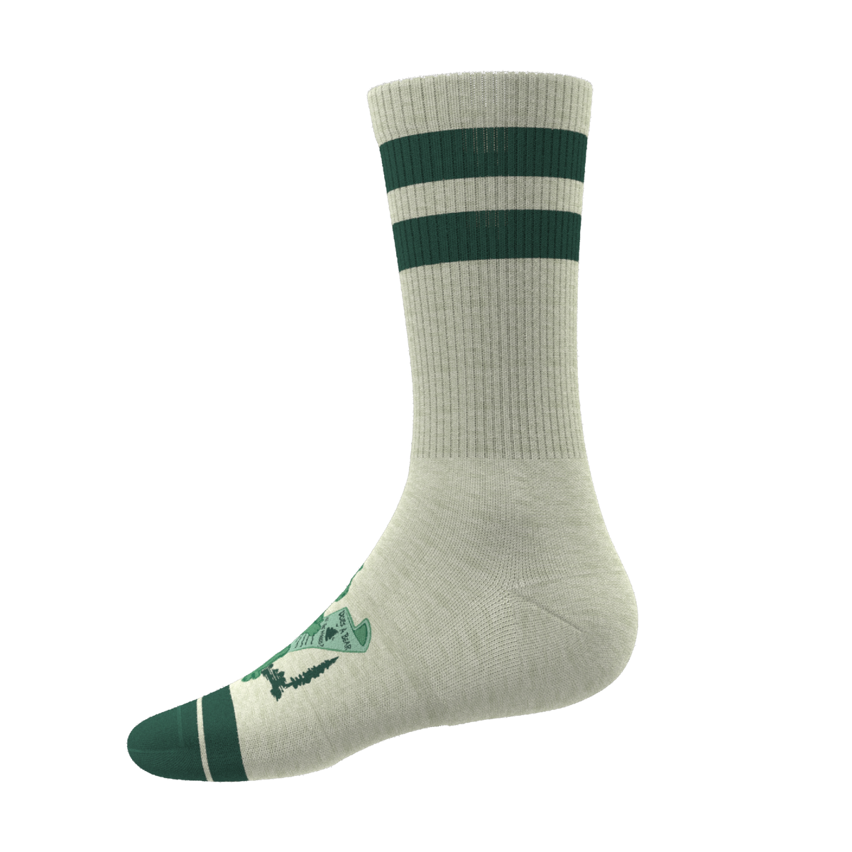 The Does A Bear | Green Toilet Bear Heel Hammock™ Crew Socks - Shinesty