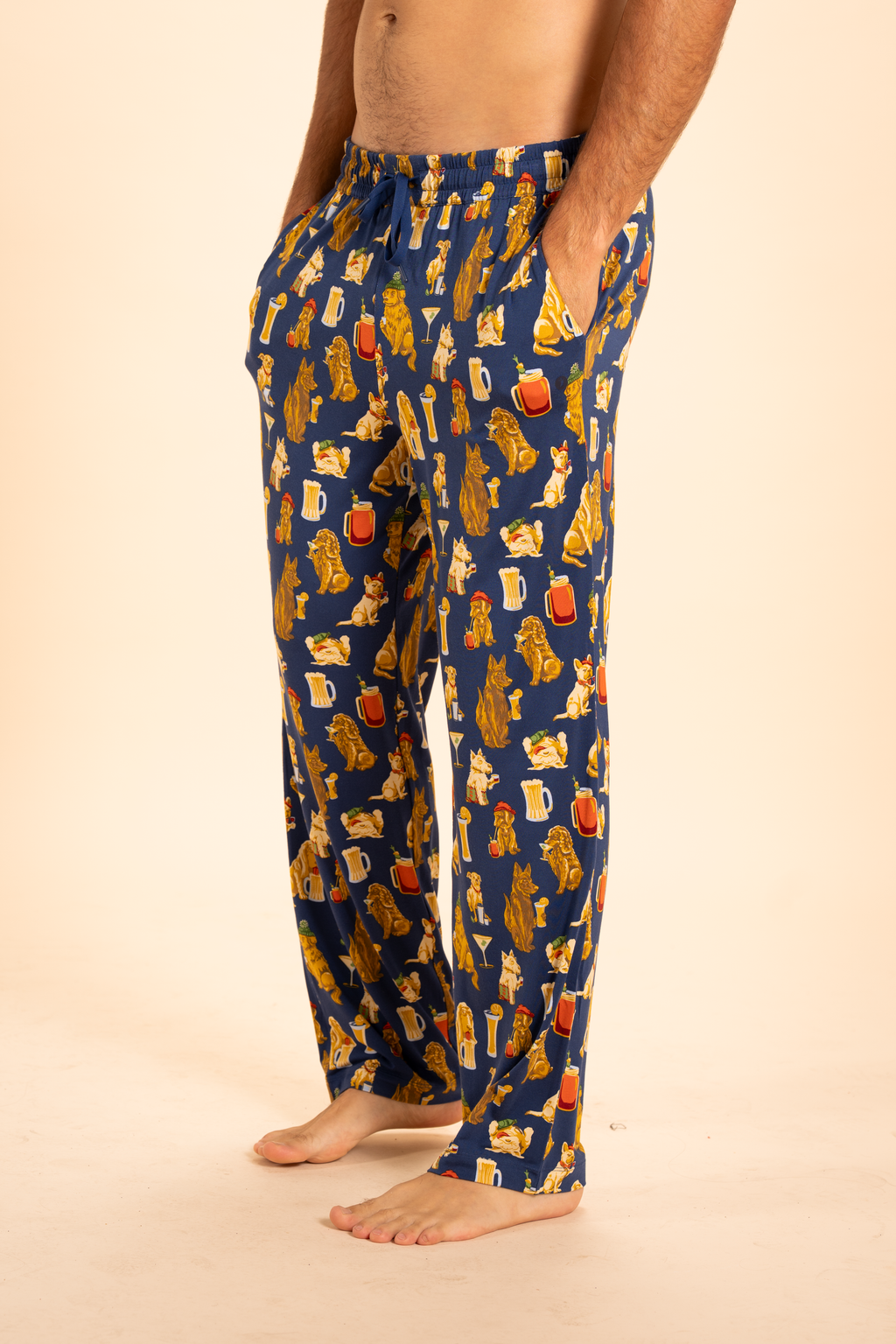 The Hair Of The Dog | Dogs & Drinks Men's Straight Leg Pajama Pants - Shinesty