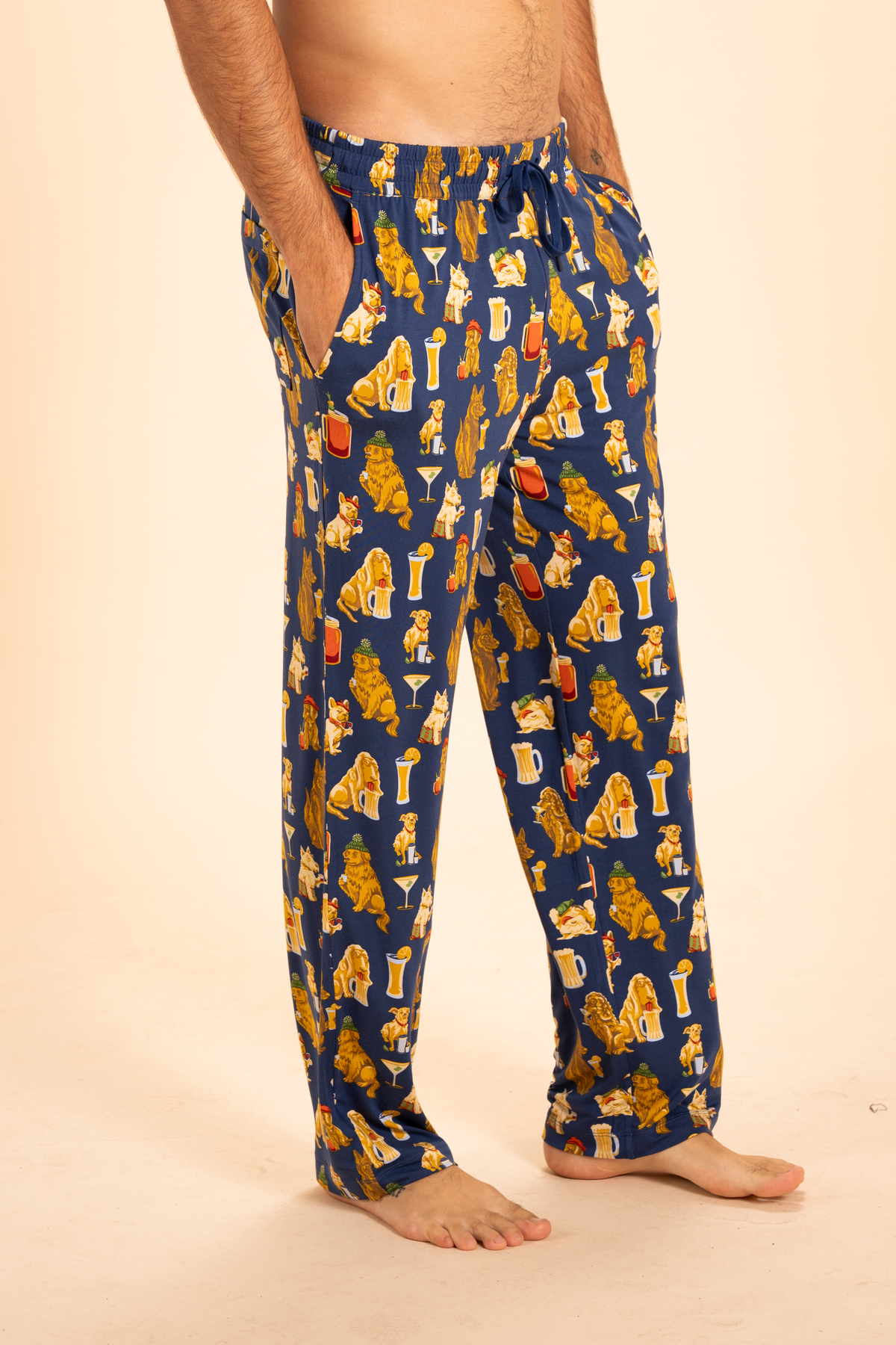 The Hair Of The Dog | Dogs & Drinks Men's Straight Leg Pajama Pants - Shinesty