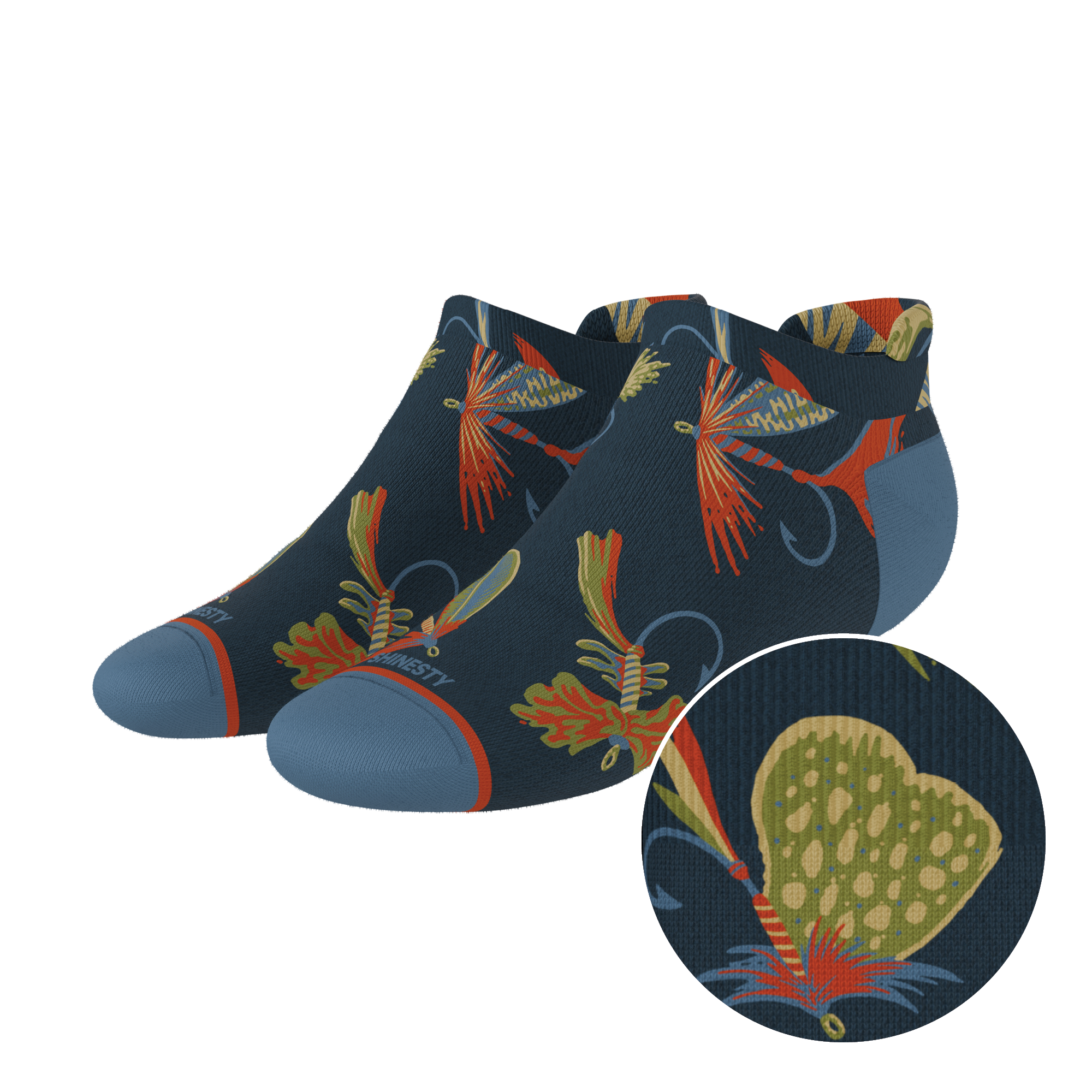The Dry Fly | Fly Fishing Heel Hammock™ Ankle Socks - Shinesty