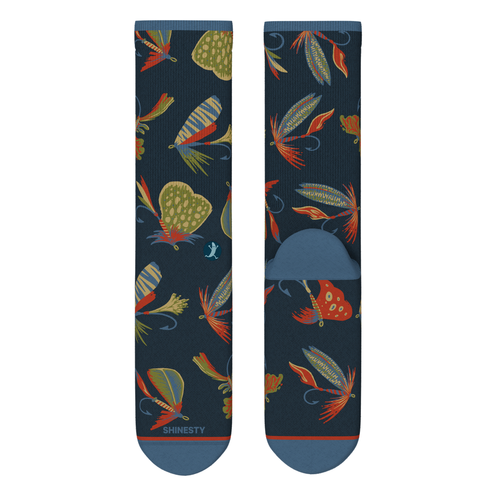 The Dry Fly | Fly Fishing Heel Hammock™ Crew Socks - Shinesty