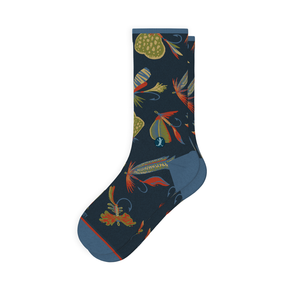 The Dry Fly | Fly Fishing Heel Hammock™ Crew Socks - Shinesty