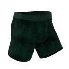 The Extravagance | Dark Green Velvet Ball Hammock Pouch® Boxer - Shinesty