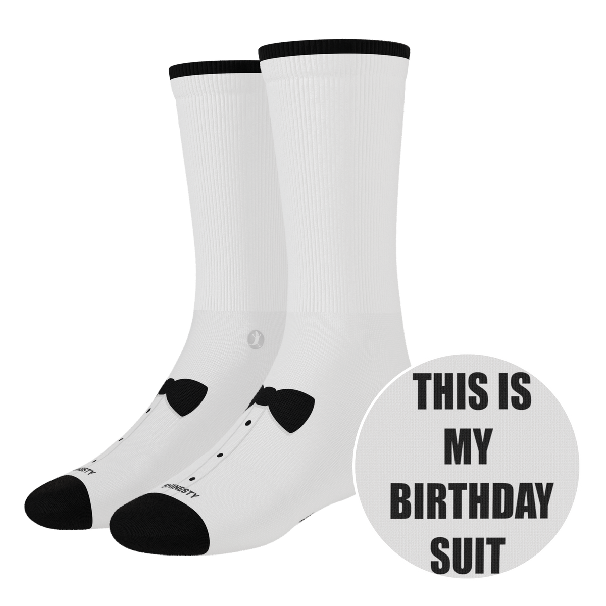 The Fancy Foot | Tuxedo Heel Hammock™ Crew Socks - Shinesty