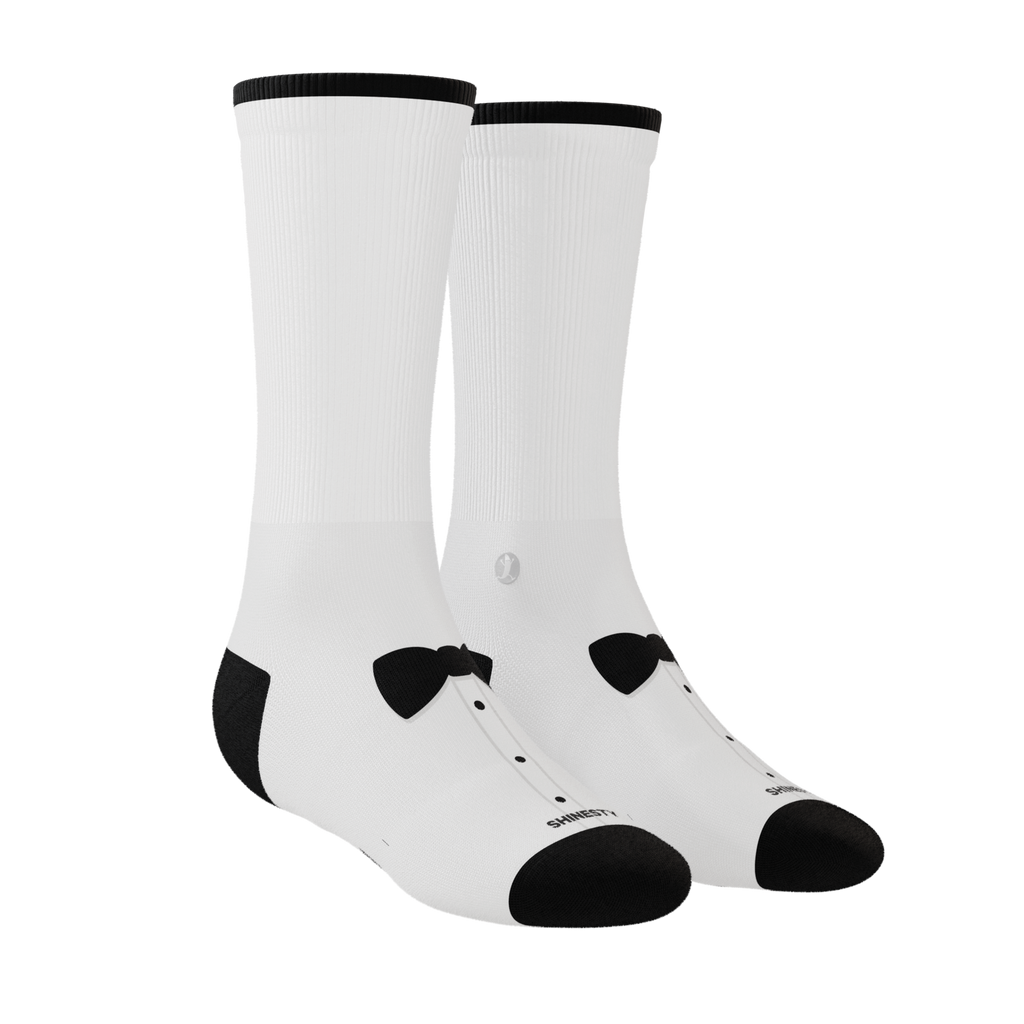 The Fancy Foot | Tuxedo Heel Hammock™ Crew Socks - Shinesty