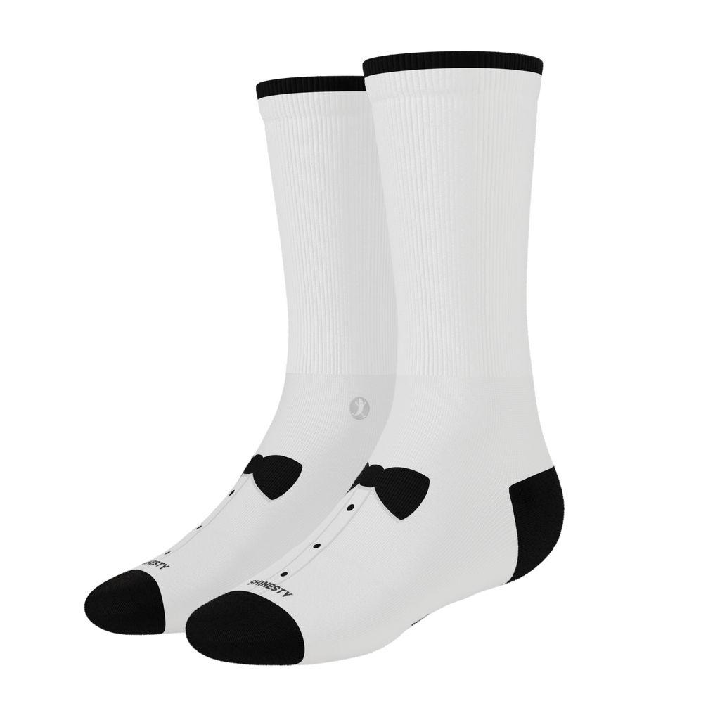 The Fancy Foot | Tuxedo Heel Hammock™ Crew Socks - Shinesty