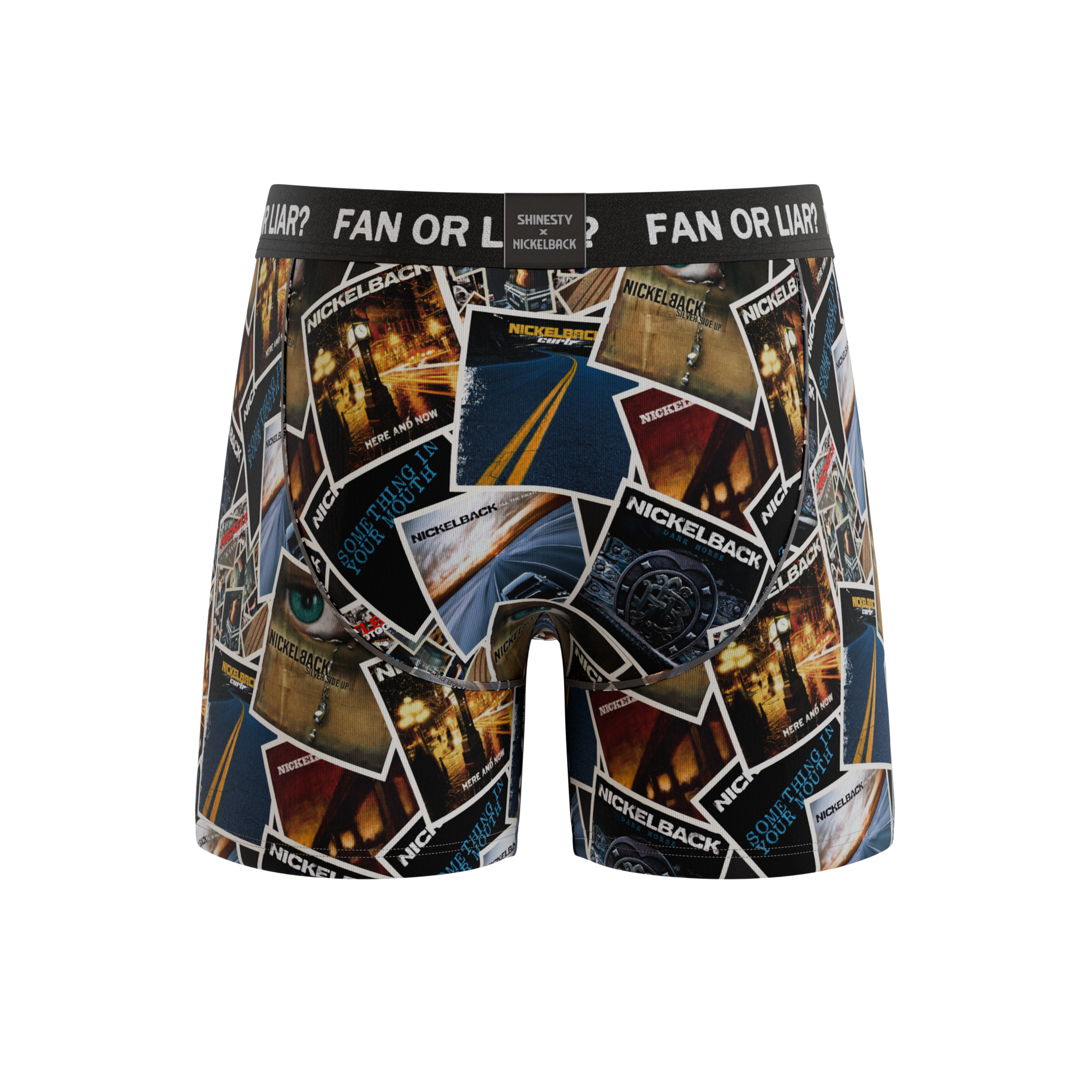 The Fan or Liar | Shinesty X Nickelback Albums Ball Hammock® Pouch Underwear With Fly - Shinesty